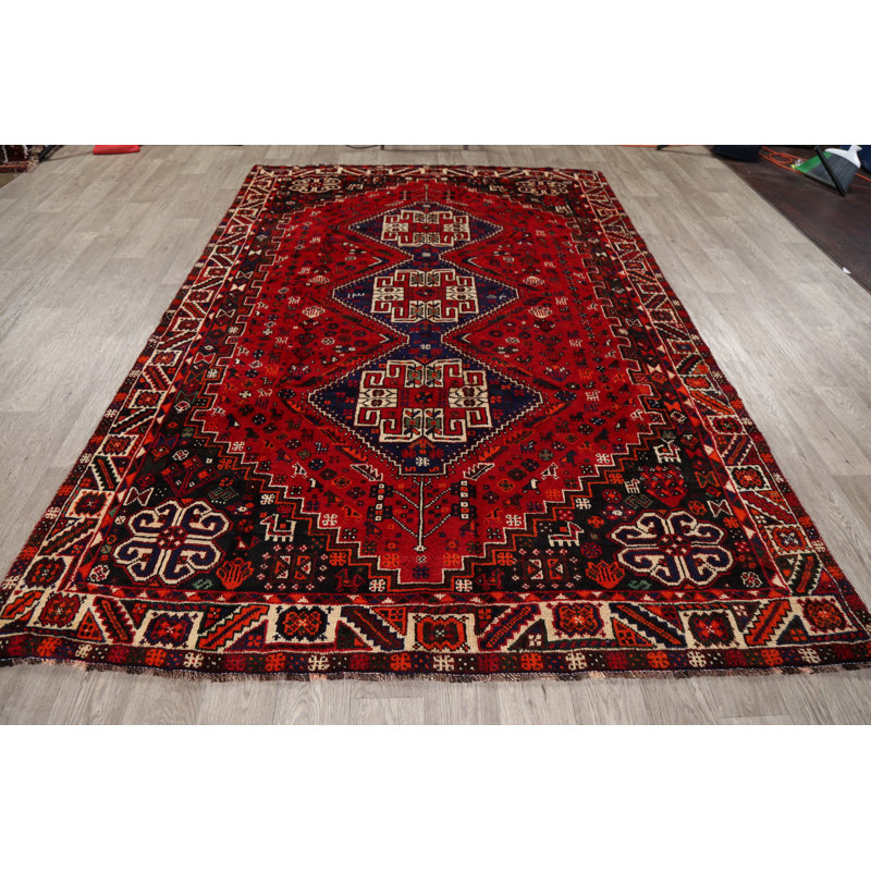 Nohea One-of-a-Kind 6'3" X 9'6" 1970s Wool Area Rug in Red