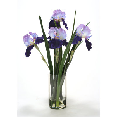 Polysilk Iris Arrangement in Vase