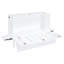 Grand lit avec tablettes amovibles et élément - rangement de ton blanc pour une utilisation à long terme-210795478-210795472