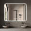 Miroir de salle de bain 28 * 36 pouces avec lumières à DEL avant et rétro-éclairé, anti-buée pour miroir mural, 3 couleurs et 5 niveaux à intensité variable