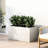 White Magnesium Oxide Cube Planter - 31.64"W X 16.1"D 16"H Lightweight Concrete Outdoor Oxide, With Stand