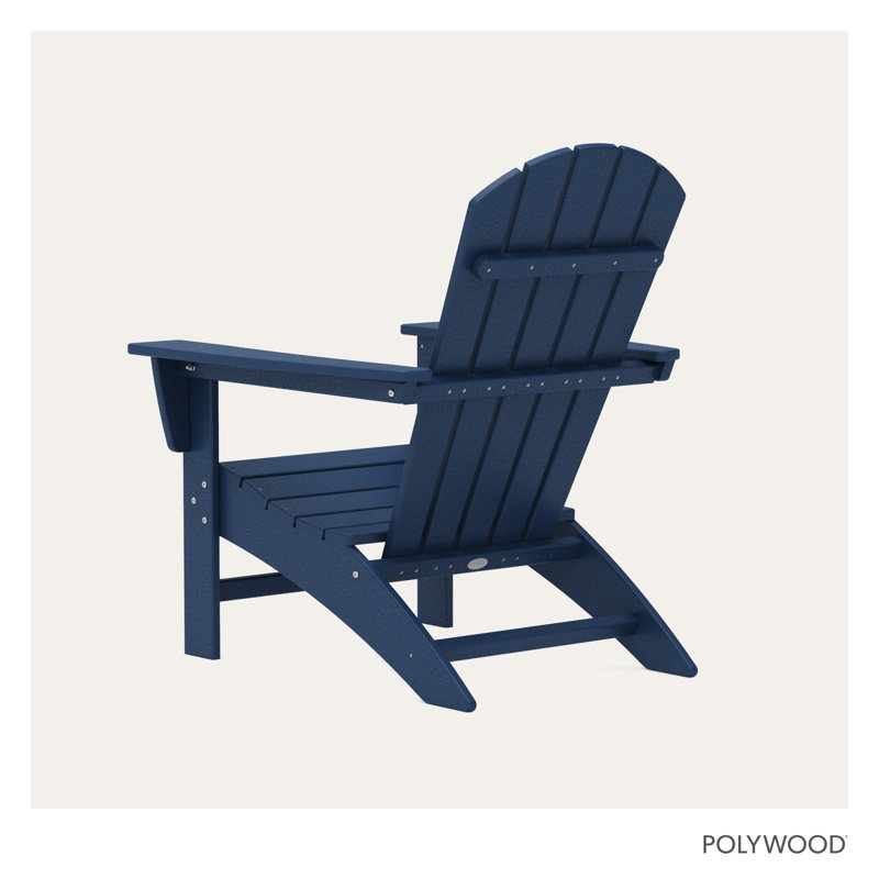 POLYWOOD Nautical Adirondack Chair, Navy
