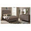 Ensemble de chambre à coucher 3 pièces Sutter taupe clair avec lit à panneaux, commode à 6 tiroirs et miroir-968103360