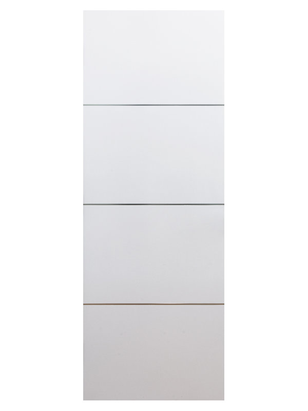 Dalle de porte intérieure stratifiée moderne HG-008 seulement, 18 po x 80 po, Blanc