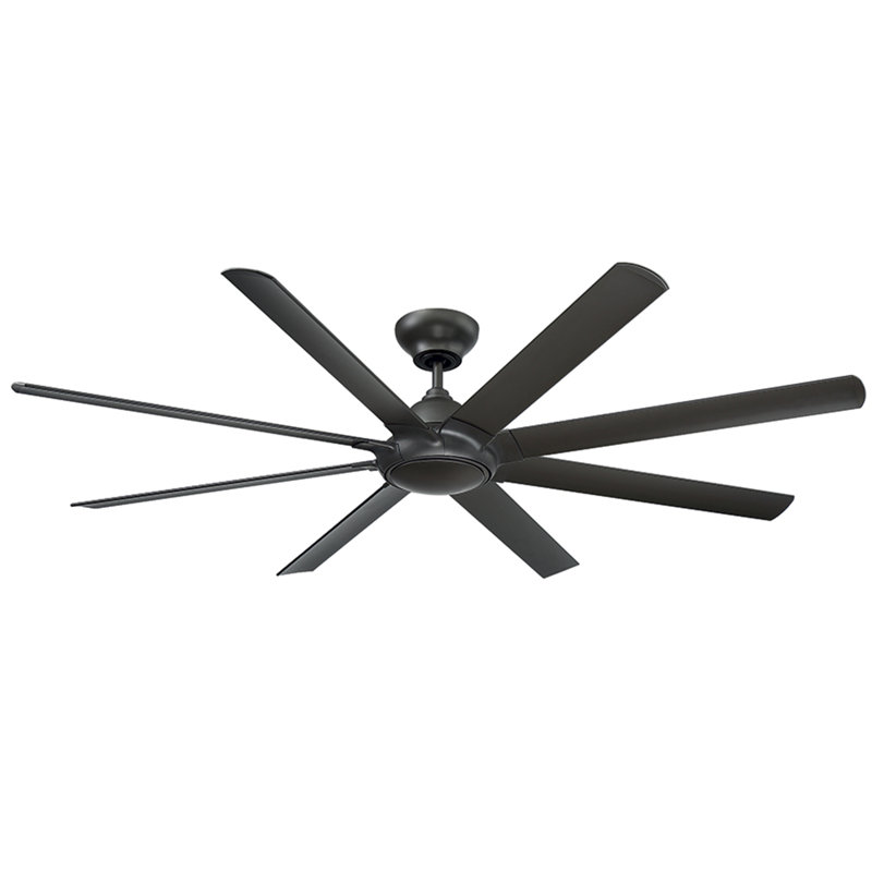 Hydra 8 - Blade Indoor/Outdoor LED Smart Ceiling Fan With Wall Control and Light Kit Included, Works With Alexa and iOS or Android App