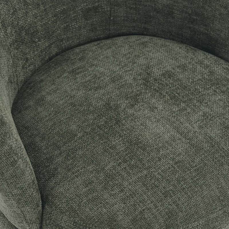 Upholstered Swivel Barrel Chair, Breeze Green Chenille