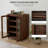 Media Storage Cabinet, Audio-Video Media Stand, 4-Shelf Adjustable Stereo Cabinet with Glass Doors, Brown-1166873090