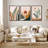 Mid Century Modern Boho Sun Forest Plant - 3 Piece Floater Frame Graphic Art Set on Canvas-73721022-73721019