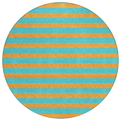 Abdulkarim Striped Machine Washable Area Rug
