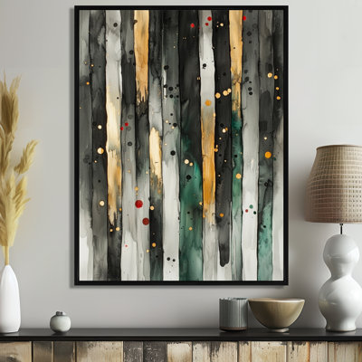 Gold Green Ethereal Optical Currents I - Fauvism Wall Art