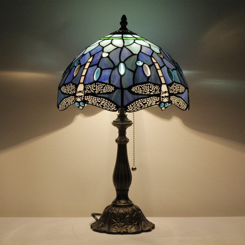 Lampe de table de style libellule Tiffany