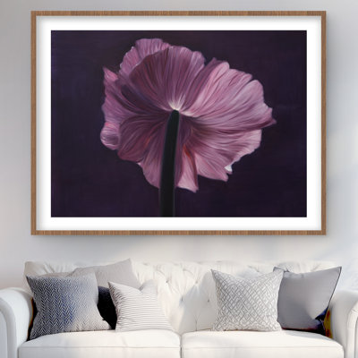 Pétales mauves - impression botanique encadrée pour la décoration intérieure