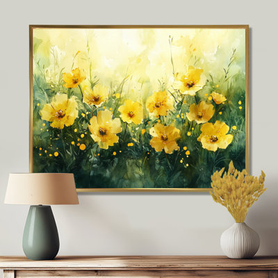 Golden Hour Poppies In Summer I - poppies Large Wall Art