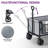 Collapsible Foldable Beach Wagon Cart Utility Cart with Folding Tailgate