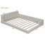 Grand lit plateforme tapissier en similicuir avec 2 lampes de lecture-1610999781