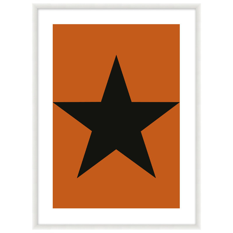 Étoile de couleur moderne 9, Orange / noir
