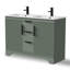 Ensemble de meuble-lavabo double 48 po avec comptoir en résine Skeen, robinet, assemblage requis-327318680