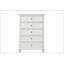 Commode côtière de style transitionnel avec finition blanc antique, tiroirs en queue d'aronde et glissières à roulement à billes pour un fonctionnement en douceur