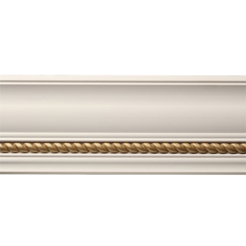 White and Gold Primed 4.5" x 96" Crown Moulding