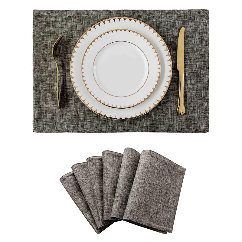 Polyester Placemat, Dark Grey