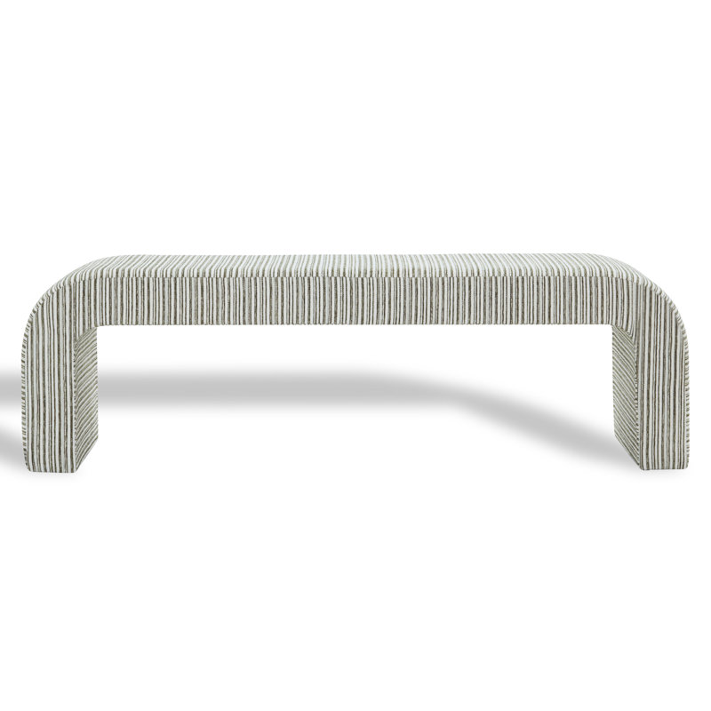 Banc rembourré 62 po Daine, Green / Beige