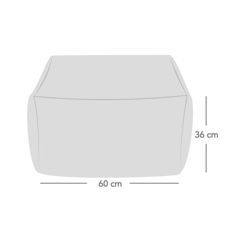 rucomfy Beanbags Weave Ottoman Bean Bag - Large Modern Pouffe - Use as Footstool Extra Seating or Side Table - Chunky Durable Soft Fabric - L60 x W60 x H36cm