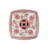 Floral patterned square ceramic stool-1424200863