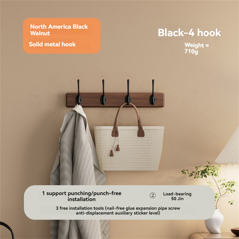 Portemanteaux mural, Black