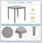 Compact Wooden Dining Square Table, Perfect For Small Spaces And 4 Person Gatherings, Only The Table