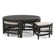 Table basse en rotin avec bancs Raffles
