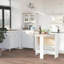 Alonso Folding Dining Table for 4-6 Drop Leaf, Oak & White