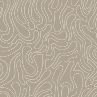 Aire - Taupe Wallpaper by Sabrina Yvonne