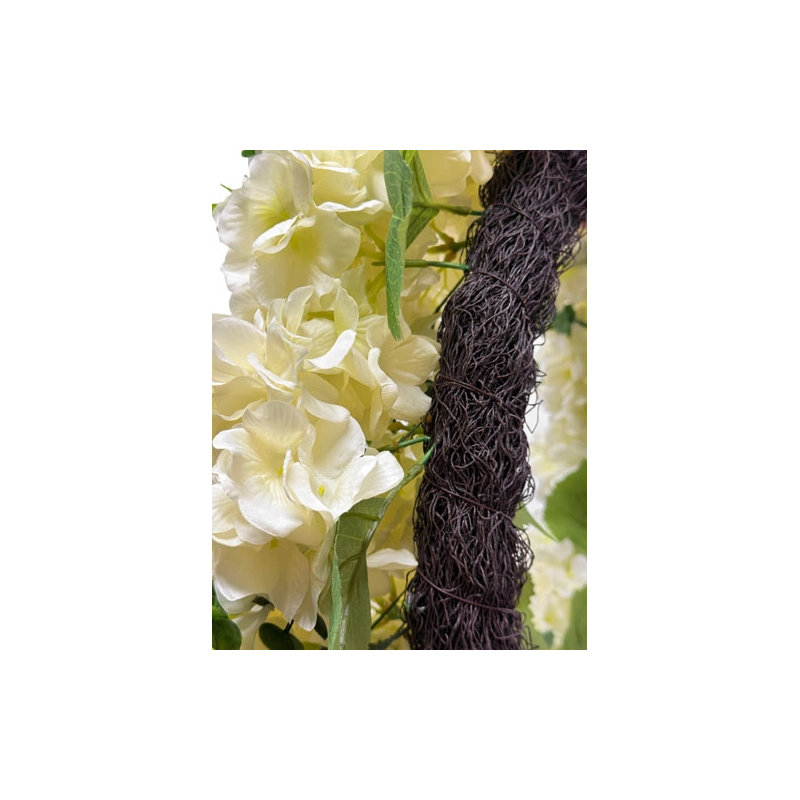 30" Artificial White Hydrangea Wreath