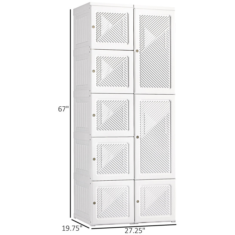Organisateur de garde-robe avec 8 compartiments