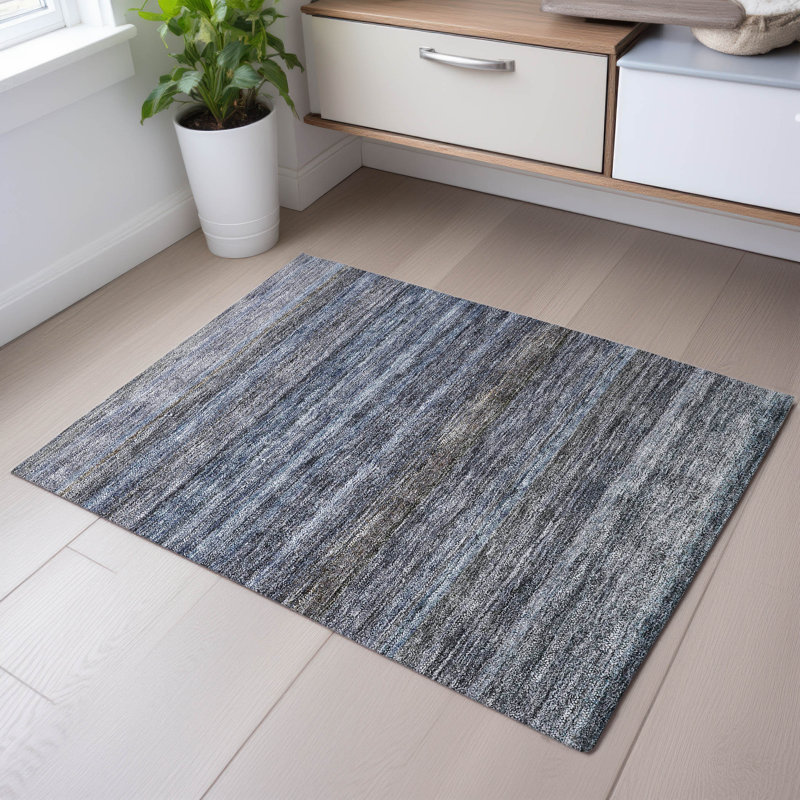 Premium Machine Washable Melvin AMF1167 Stripes Rug, Rectangle 1'8" x 2'6"