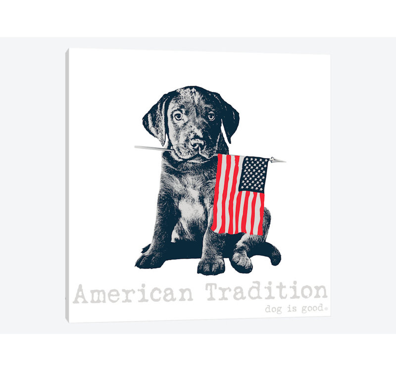 « american tradition », reproduction d’impression sur toile, H 12 po x l 12 po x P 0,75 po, Toile tendue, Pas de tapis
