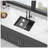 Durable Black Granite Composite Workstation Sink with Accessories, Perfect for Modern Kitchens and Easy Maintenance.-116521215