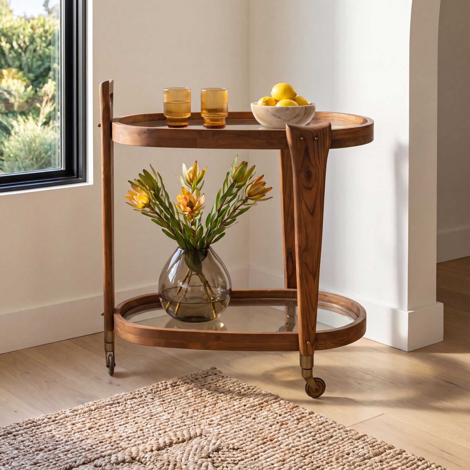 Oval Bar Cart