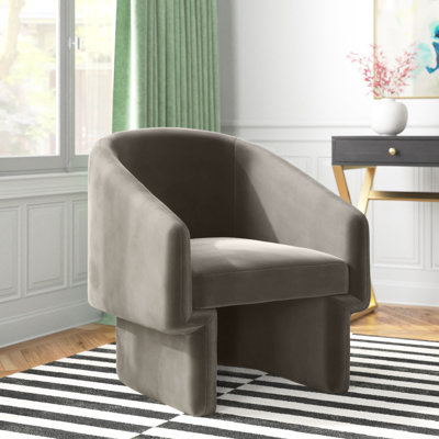 Fauteuil demi-tonneau rembourré Mia