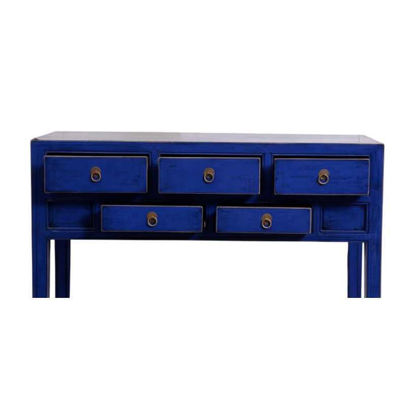 Annegreet 107cm Console Table, Peacock Blue