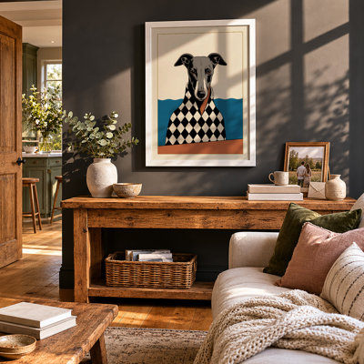 Dressed Hound Mid-Century - Framed Print
