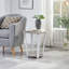 Table de bout ronde contemporaine avec tablette-754955971