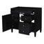 Meuble-lavabo de 36 po sans lavabo supérieur, meuble de rangement moderne avec 2 tiroirs et un tiroir basculant, structure en bois massif, sans lavabo-110621492-110621494