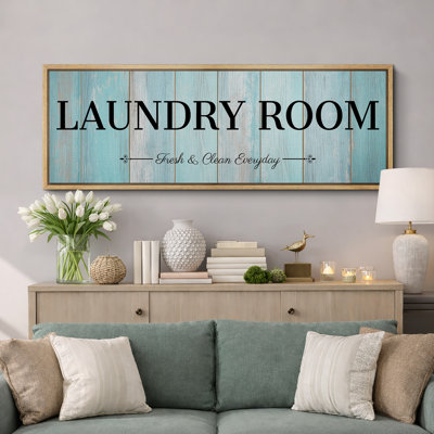 "Laundry Room", "Fresh & Clean Everyday Extra Large", impression sur toile encadrée