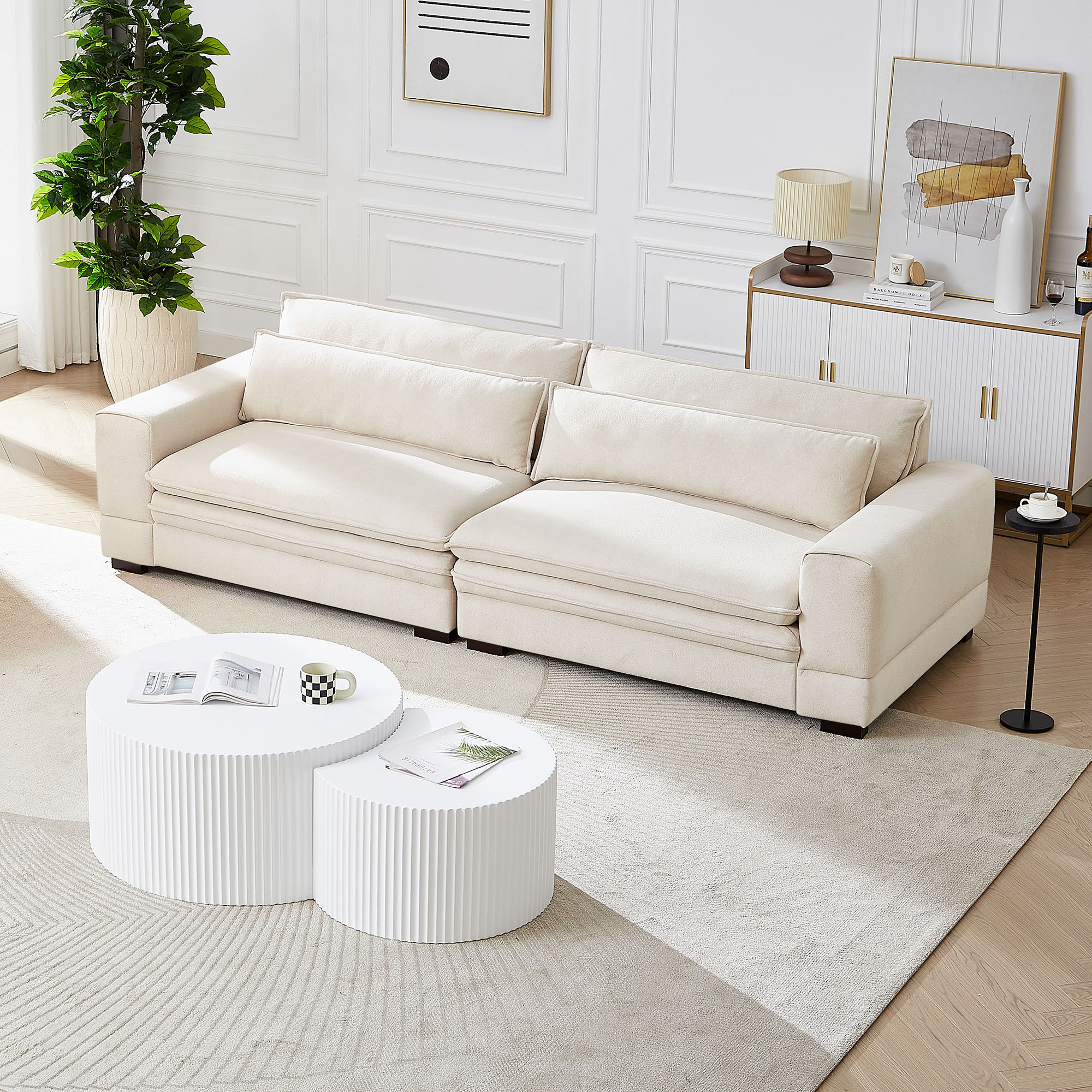 Latitude Run® Lamere 104.72'' Upholstered Sofa & Reviews - Wayfair Canada