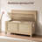 39.4" Bohemian-Inspired Rattan Bench, Multi-Functional With Hidden Storage-448711473-447634198