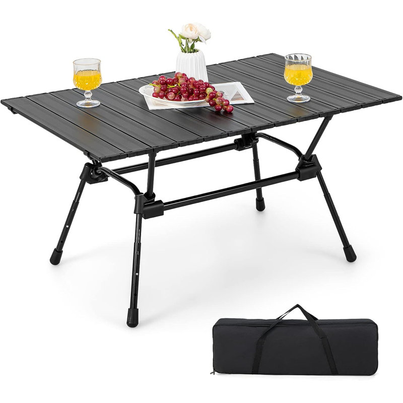 Tiefort Rectangular Outdoor Camping Table , 90cm cm W 60.5cm cm D, Black