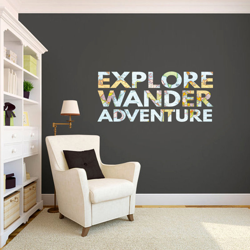 Non-Wall Damaging Wall Decal, 21" H x 48" W