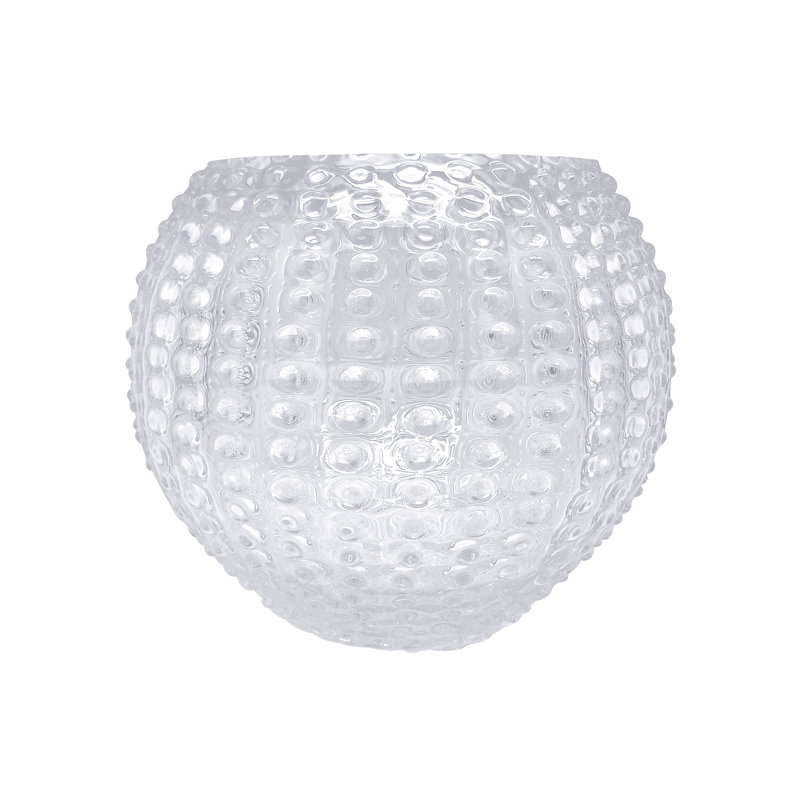 Hobnob Handmade Glass Table Vase, 8.7" H x 9.84" W x 9.84" D