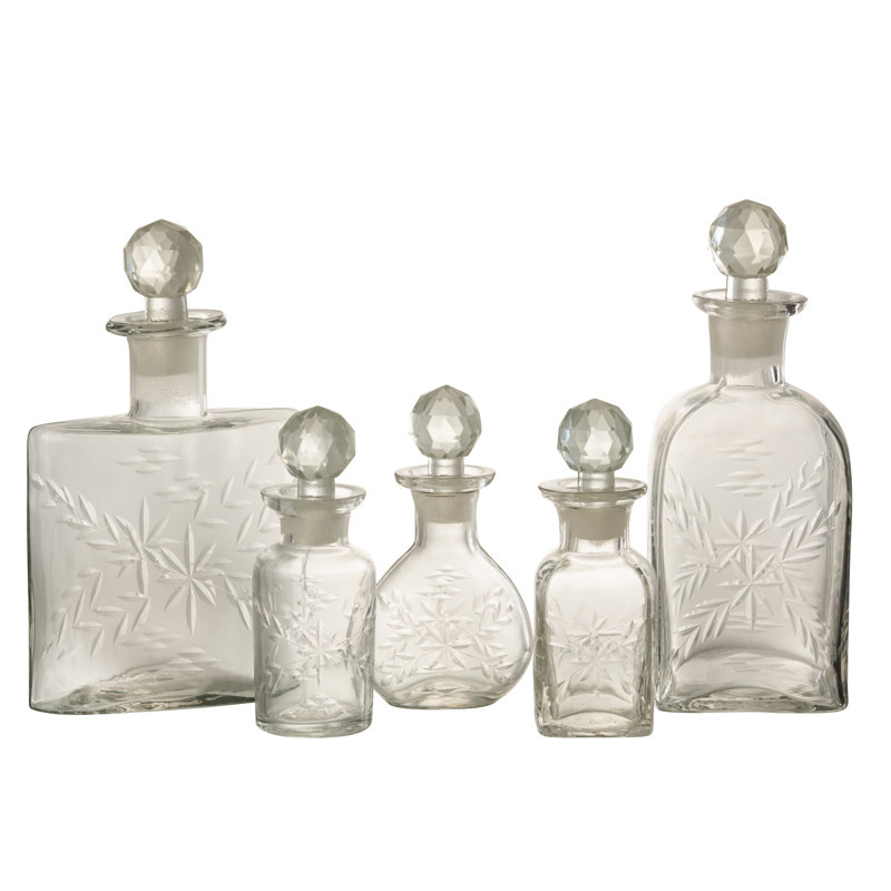 Casitas Glass Decorative Bottle 1, White